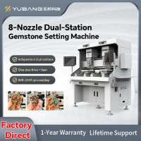 8 Head Rhinestone Setting Machine Automatic Jewelry Stone Setting Equipment Factory Supply